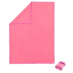 Serviette Microfibre Rose Ultra Compacte Taille M 65 X 90 Cm -Nabaiji 8271396