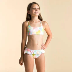 Bas De Maillot De Bain De Natation Lila Fille Blanc -Nabaiji bas de maillot de bain de natation lila fille blanc 2