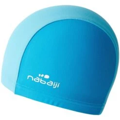 Bonnet De Bain Bébé Bicolor Bleu En Maille -Nabaiji bonnet de bain bebe bicolor bleu en maille 2
