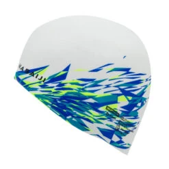 BONNET DE BAIN SILICONE PRINT FIRE BLANC -Nabaiji bonnet de bain silicone print fire blanc 3