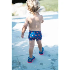 Boxer De Bain Bébé / Enfant Bleu Imprimé CRABES -Nabaiji boxer de bain bebe enfant bleu imprime crabes 1