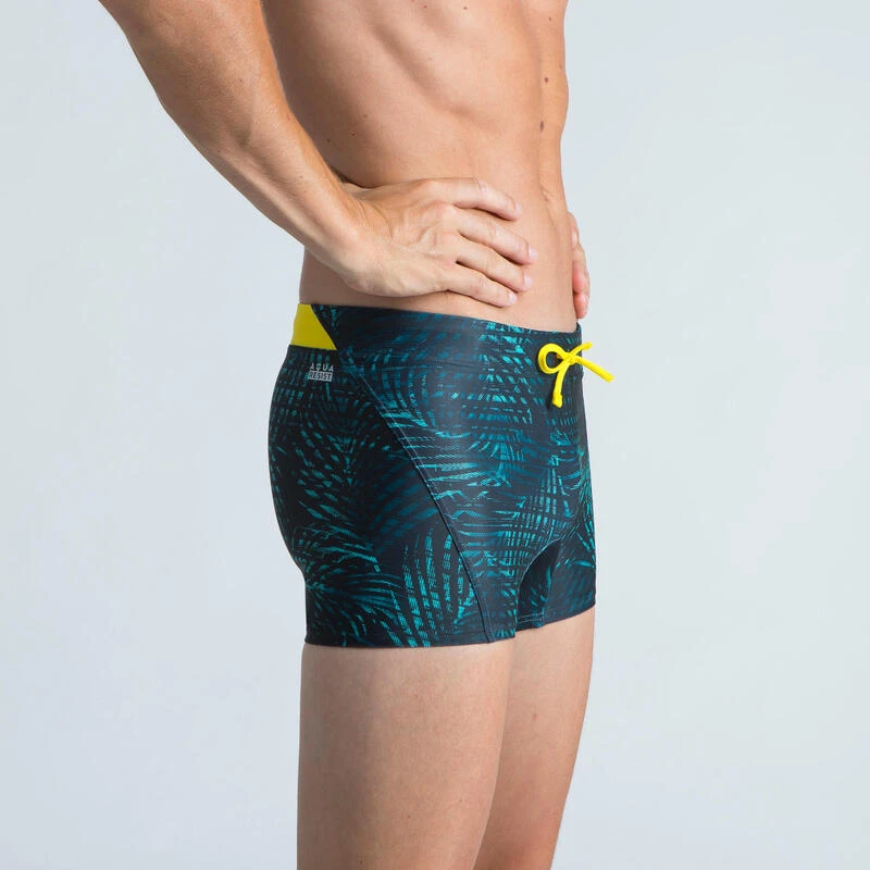 Boxer De Bain Natation Homme - Boxer 100 Full - Noir Jaune 4 Boxer De Bain Natation Homme - Boxer 100 Full - Noir Jaune – Image 2