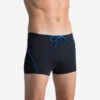 Boxer De Bain Natation Homme - Boxer 100 Plus - Noir Bleu -Nabaiji boxer de bain natation homme boxer 100 plus noir bleu