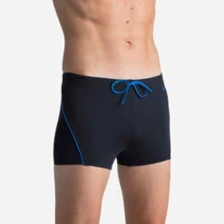 Nabaiji 33 Boxer De Bain Natation Homme - Boxer 100 Plus - Noir Bleu