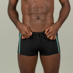 Boxer De Bain Natation Homme NEGOMBO - Noir Turquoise -Nabaiji boxer de bain natation homme negombo noir turquoise 3