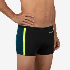Boxer De Bain Natation Homme - Yoko - Noir/ Jaune / Bleu -Nabaiji boxer de bain natation homme yoko noir jaune bleu 3