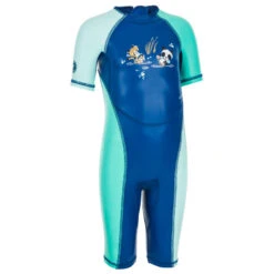 Combinaison Anti UV Bébé Kloupi Bleu Et Vert Imprimé PANDA
