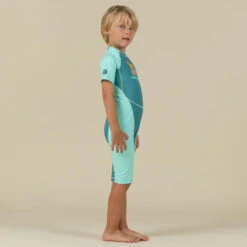Combinaison Anti UV Bébé Kloupi Vert Imprimé SAVANE -Nabaiji combinaison anti uv bebe kloupi vert imprime savane 2