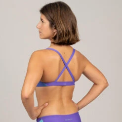 Haut De Maillot De Bain De Natation Femme Jana Lum Bleu Violet -Nabaiji haut de maillot de bain de natation femme jana lum bleu violet 2