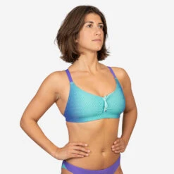 Haut De Maillot De Bain De Natation Femme Jana Lum Bleu Violet