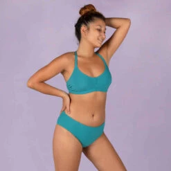 Haut De Maillot De Bain De Natation Femme Lila Symi Bleu Vert -Nabaiji haut de maillot de bain de natation femme lila symi bleu vert 2
