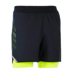 Jammer-Short De Natation Homme 500 Fiti - Noir / Jaune / Beige