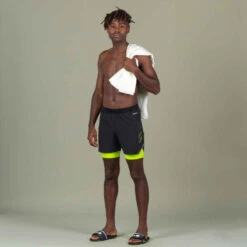 Jammer-Short De Natation Homme 500 Fiti - Noir / Jaune / Beige 25 Jammer-Short De Natation Homme 500 Fiti - Noir / Jaune / Beige -Nabaiji jammer short de natation homme 500 fiti noir slash jaune slash beige 8