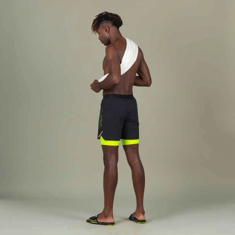 Jammer-Short De Natation Homme 500 Fiti - Noir / Jaune / Beige 12 Jammer-Short De Natation Homme 500 Fiti - Noir / Jaune / Beige – Image 10