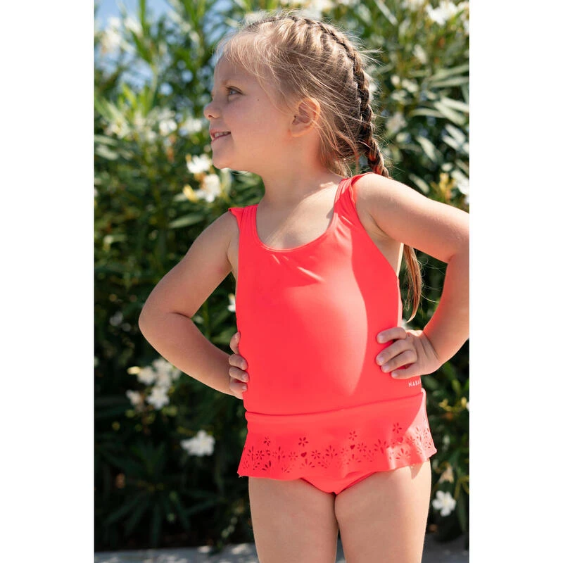 Maillot De Bain 1 Pièce Bébé Fille Jupette Rouge 4 Maillot De Bain 1 Pièce Bébé Fille Jupette Rouge – Image 2
