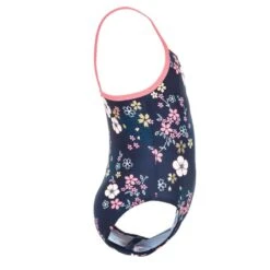Maillot De Bain Bébé Fille Une Pièce Bleu Foncé Avec Imprimé Fleurs -Nabaiji maillot de bain bebe fille une piece bleu fonce avec imprime fleurs 3