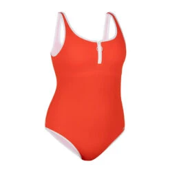 Maillot De Bain De Natation 1 Pièce Femme Heva Joy Zip Rouge -Nabaiji maillot de bain de natation 1 piece femme heva joy zip rouge 4
