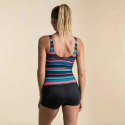 Maillot De Bain De Natation Femme 1 Pièce Heva Shorty Mexi Noir -Nabaiji maillot de bain de natation 1 piece heva shorty mexi noir 2