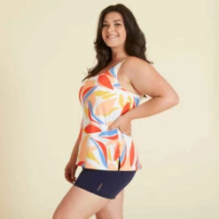 Maillot De Bain De Natation Femme 1 Pièce Tankini Shorty HEVA Lea Melon -Nabaiji maillot de bain de natation femme 1 piece tankini shorty heva lea melon 4