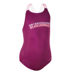 Maillot De Bain De Natation Fille 1 Pièce Vega+ Violet Wa Swimmers -Nabaiji maillot de bain de natation fille 1 piece vega violet wa swimmers 4