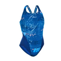 Maillot De Bain De Natation Une Pièce Femme Kamiye ALL URG Bleu -Nabaiji maillot de bain de natation une piece femme kamiye all urg bleu 3