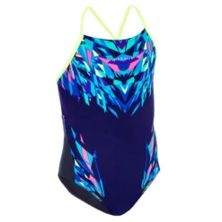 Maillot De Bain De Natation Une Pièce Fille Résistant Chlore Lexa Kali Bleu -Nabaiji maillot de bain de natation une piece fille resistant chlore lexa kali bleu 3