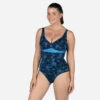 Maillot De Bain Gainant Natation Femme 1 Pièce Kaipearl Triki Pyva Marine -Nabaiji maillot de bain gainant natation femme une piece kaipearl triki mipy noir