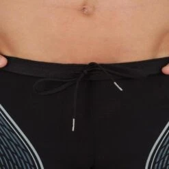 MAILLOT DE BAIN HOMME BOXER 500 FIT NOIR DASH GRIS -Nabaiji maillot de bain homme boxer 500 fit noir dash gris 3