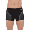 MAILLOT DE BAIN HOMME BOXER 500 FIT NOIR DASH GRIS