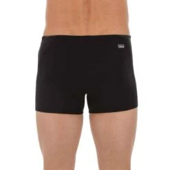 MAILLOT DE BAIN HOMME BOXER 500 FIT NOIR DASH GRIS -Nabaiji maillot de bain homme boxer 500 fit noir dash gris 7