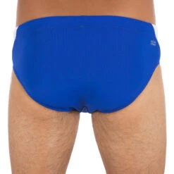 MAILLOT DE BAIN HOMME SLIP 900 YOKE BLEU BLANC -Nabaiji maillot de bain homme slip 900 yoke bleu blanc 3