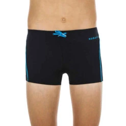 Maillot De Bain Natation Garçon - Boxer 100 Plus - Noir -Nabaiji maillot de bain natation garcon boxer 100 plus noir 7