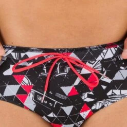 MAILLOT DE BAIN NATATION HOMME BANDEAU 900 ALL ROCKI ROUGE -Nabaiji maillot de bain natation homme bandeau 900 all rocki rouge 4