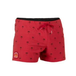 Nabaiji 35 Short De Bain Natation Homme - Swimshort 100 Court - Cali Rouge Noir