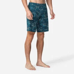 Short De Bain Natation Homme - Swimshort 100 Long - Bana Turquoise Bleu Marine -Nabaiji maillot de bain natation homme swimshort 100 long tex kaki 8