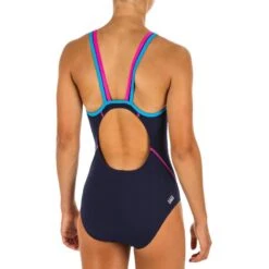 Maillot De Bain Une Pièce De Natation Fille Kamiye + Bleu -Nabaiji maillot de bain une piece de natation fille kamiye bleu 2