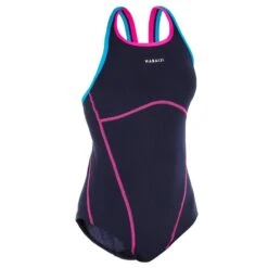 Maillot De Bain Une Pièce De Natation Fille Kamiye + Bleu -Nabaiji maillot de bain une piece de natation fille kamiye bleu 3