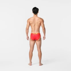 MAILLOT NATATION HOMME SLIP BANDEAU 900 BALEO ROUGE ORANGE -Nabaiji maillot natation homme slip bandeau 900 baleo rouge orange 5