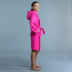 PEIGNOIR DE BAIN ENFANT COMPACT ROSE -Nabaiji peignoir de bain enfant compact rose 2