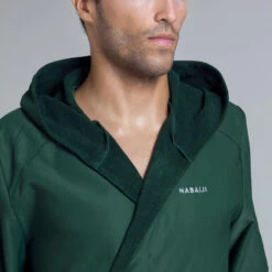 PEIGNOIR DE BAIN HOMME COMPACT VERT KAKI -Nabaiji peignoir de bain homme compact vert kaki 4