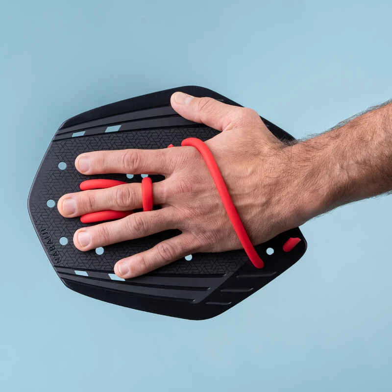 PLAQUETTES DE NATATION 900 XL NOIR ROUGE 9 PLAQUETTES DE NATATION 900 XL NOIR ROUGE – Image 7