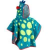 Poncho Bébé Avec Capuche Bleu Vert Imprimé DRAGON 1 Poncho Bébé Avec Capuche Bleu Vert Imprimé DRAGON -Nabaiji poncho bebe avec capuche bleu vert imprime dragon