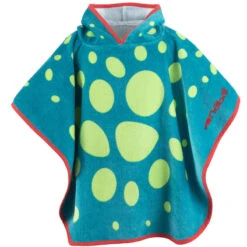 Poncho Bébé Avec Capuche Bleu Vert Imprimé DRAGON -Nabaiji poncho bebe avec capuche bleu vert imprime dragon 6