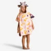 Poncho De Bain Coton Bébé - Girafe Blanc Rose -Nabaiji poncho de bain coton bebe girafe blanc rose