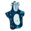 Poncho De Bain Coton Bébé - Singe Bleu Foncé -Nabaiji poncho de bain coton bebe singe bleu fonce