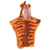 Poncho De Bain Coton Bébé - Tigre Orange-Marron -Nabaiji poncho de bain coton bebe tigre orange marron