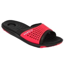 Sandale Claquette Piscine Femme SLAP900 Noir Corail -Nabaiji sandale claquette piscine femme slap900 noir corail 4