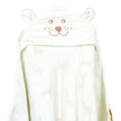 Serviette De Bain En Coton Pour Bébé Imprimé SAVANE Avec Capuche -Nabaiji serviette de bain en coton pour bebe imprime savane avec capuche 3