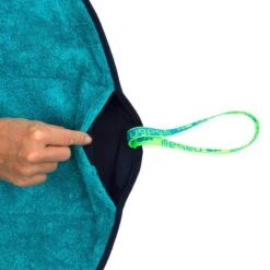 Serviette De Bain Pieds Bi Face En Microfibre Douce Bleu Diamètre 60 Cm -Nabaiji serviette de bain pieds bi face en microfibre douce bleu diametre 60 cm 3