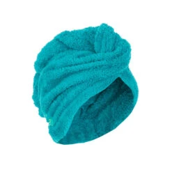 Nabaiji 17 Serviette De Bain Microfibre Douce Pour Cheveux Bleu